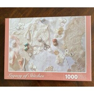Sewing Theme Puzzle - Stitches of Hope 1000 pc Craft Legacy of Stitches Country